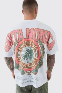 Oversized Boxy Santa Monica Over The Seams T-Shirt | BoohooMAN UK