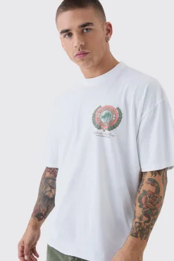 Oversized Boxy Santa Monica Over The Seams T-Shirt | BoohooMAN UK