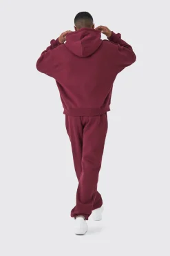 Oversized Boxy Seam Detail Hooded Tracksuit | BoohooMAN UK