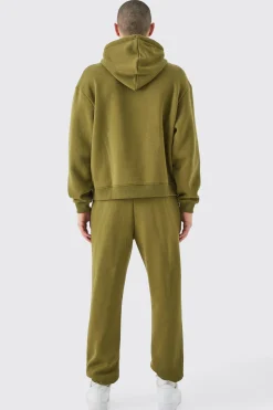Oversized Boxy Seam Detail Tracksuit | BoohooMAN UK