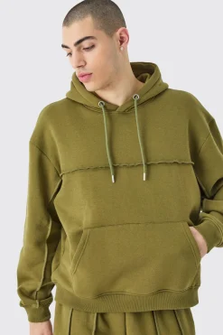Oversized Boxy Seam Detail Tracksuit | BoohooMAN UK