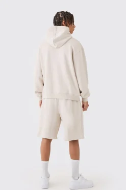 Oversized Boxy Seam Detail Short Tracksuit | BoohooMAN UK