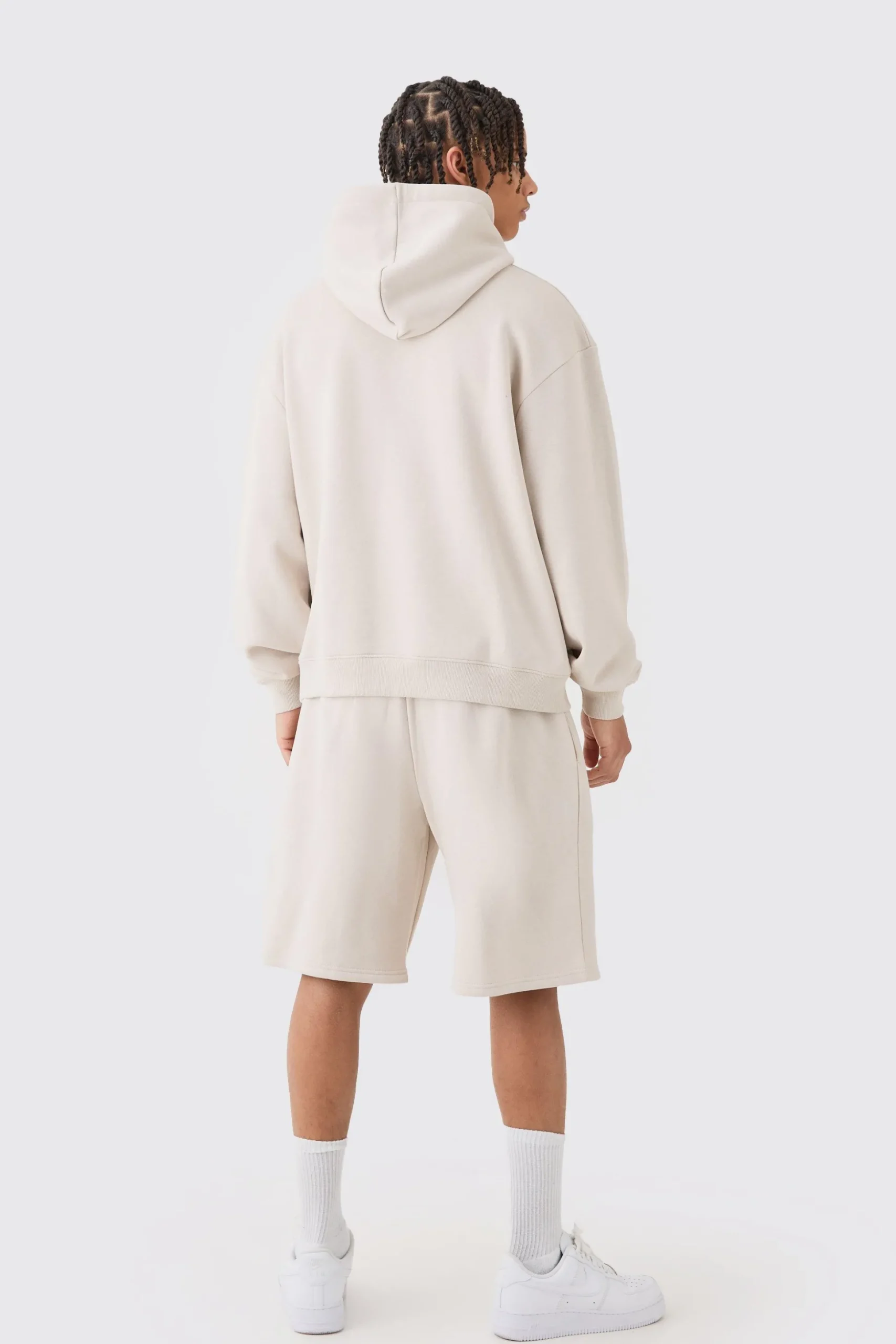 Oversized Boxy Seam Detail Short Tracksuit | BoohooMAN UK