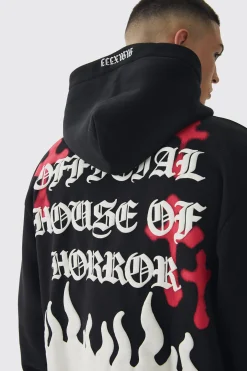Oversized Boxy Skeleton Puff Print Cross Tracksuit | BoohooMAN UK