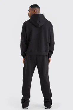 Oversized Boxy Split Hem Tracksuit | BoohooMAN UK