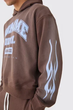 Oversized Boxy Spray Wash Homme Hoodie | BoohooMAN UK