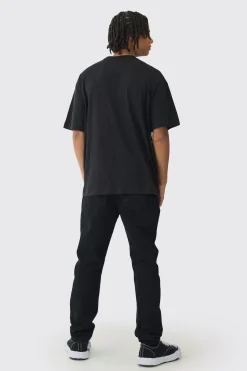 Oversized Boxy Statue Line Drawing Overseams Graphic T-Shirt | BoohooMAN UK
