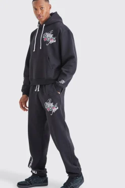 Oversized Boxy Tiger Print Tracksuit | BoohooMAN UK