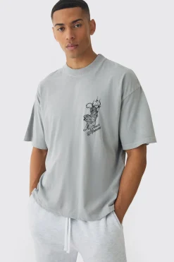 Oversized Boxy Tiger Print T-shirt | BoohooMAN UK