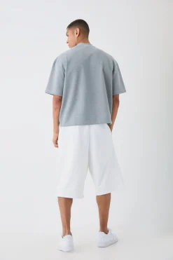 Oversized Boxy Tonal Printed Heavyweight T-shirt | BoohooMAN UK