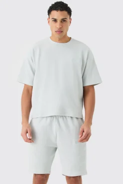 Oversized Boxy T-shirt And Short Set | BoohooMAN UK