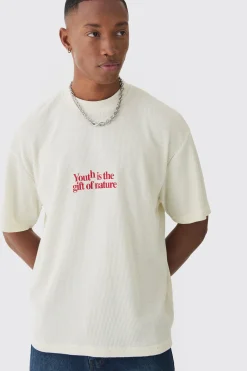 Oversized Boxy Waffle Youth Graphic T-shirt | BoohooMAN UK