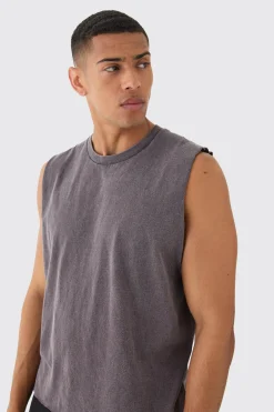 Oversized Boxy Wash Tank | BoohooMAN UK