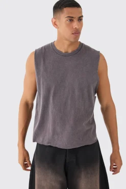 Oversized Boxy Wash Tank | BoohooMAN UK