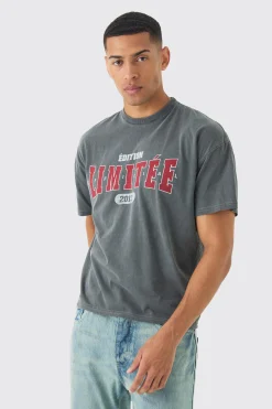 Oversized Boxy Washed Limited Edition T-shirt | BoohooMAN UK