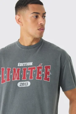 Oversized Boxy Washed Limited Edition T-shirt | BoohooMAN UK