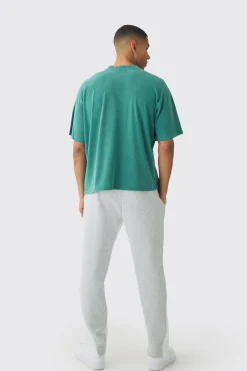 Oversized Boxy Washed Monaco Racing Printed T-Shirt | BoohooMAN UK