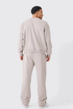 Oversized Boxy Washed Sweatshirt Tracksuit | BoohooMAN UK