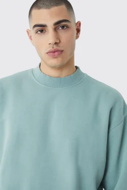Oversized Boxy Washed Sweatshirt | BoohooMAN UK