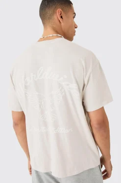 Oversized Boxy Worldwide Overdye T-shirt | BoohooMAN UK