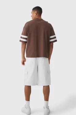 Oversized Boxy Worldwide Waffle T-shirt | BoohooMAN UK