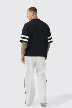 Oversized Boxy Worldwide Waffle T-shirt | BoohooMAN UK