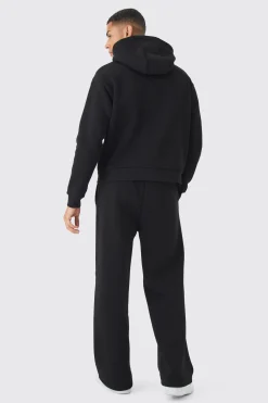Oversized Boxy Worldwide Emboss Wide Leg Tracksuit | BoohooMAN UK