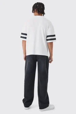 Oversized Boxy Worldwide Waffle T-shirt | BoohooMAN UK
