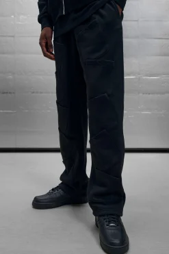Oversized Boxy Zip Through Pocket Detail Hooded Tracksuit | BoohooMAN UK
