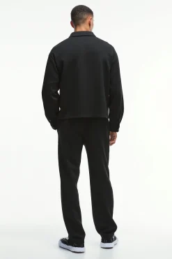 Oversized Boxy Zip Through Scuba Shirt | BoohooMAN UK