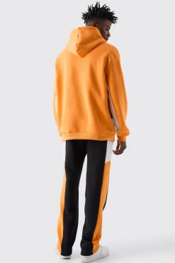 Oversized Branded Colour Block Relaxed Fit Hooded Tracksuit | BoohooMAN UK