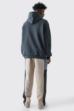Oversized Branded Colour Block Relaxed Fit Hooded Tracksuit | BoohooMAN UK