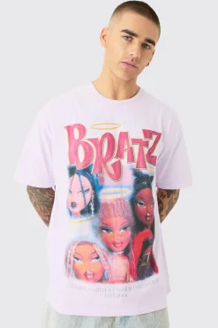 Oversized Bratz Dollz Wash License T-shirt | BoohooMAN UK