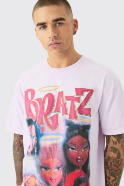 Oversized Bratz Dollz Wash License T-shirt | BoohooMAN UK