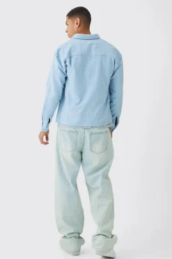 Oversized Brushed Overshirt | BoohooMAN UK
