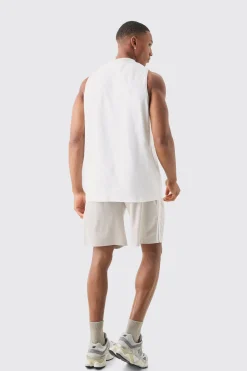 Oversized Bugs Bunny Looney Tunes License Mesh Vest And Short Set | BoohooMAN UK
