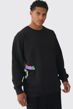 Oversized Buzz Lightyear Toy Story License Print Sweatshirt | BoohooMAN UK