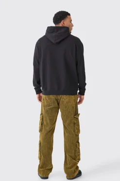 Oversized Camo Flock Print Hoodie | BoohooMAN UK
