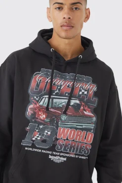 Oversized Car Graphic Hoodie | BoohooMAN UK