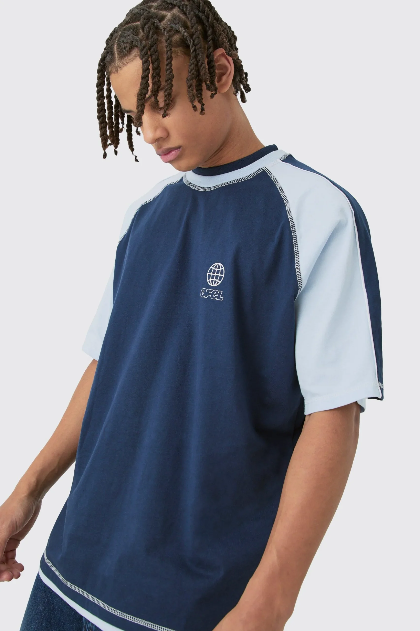 Oversized Carded Heavy Panelled OFCL T-shirt | BoohooMAN UK