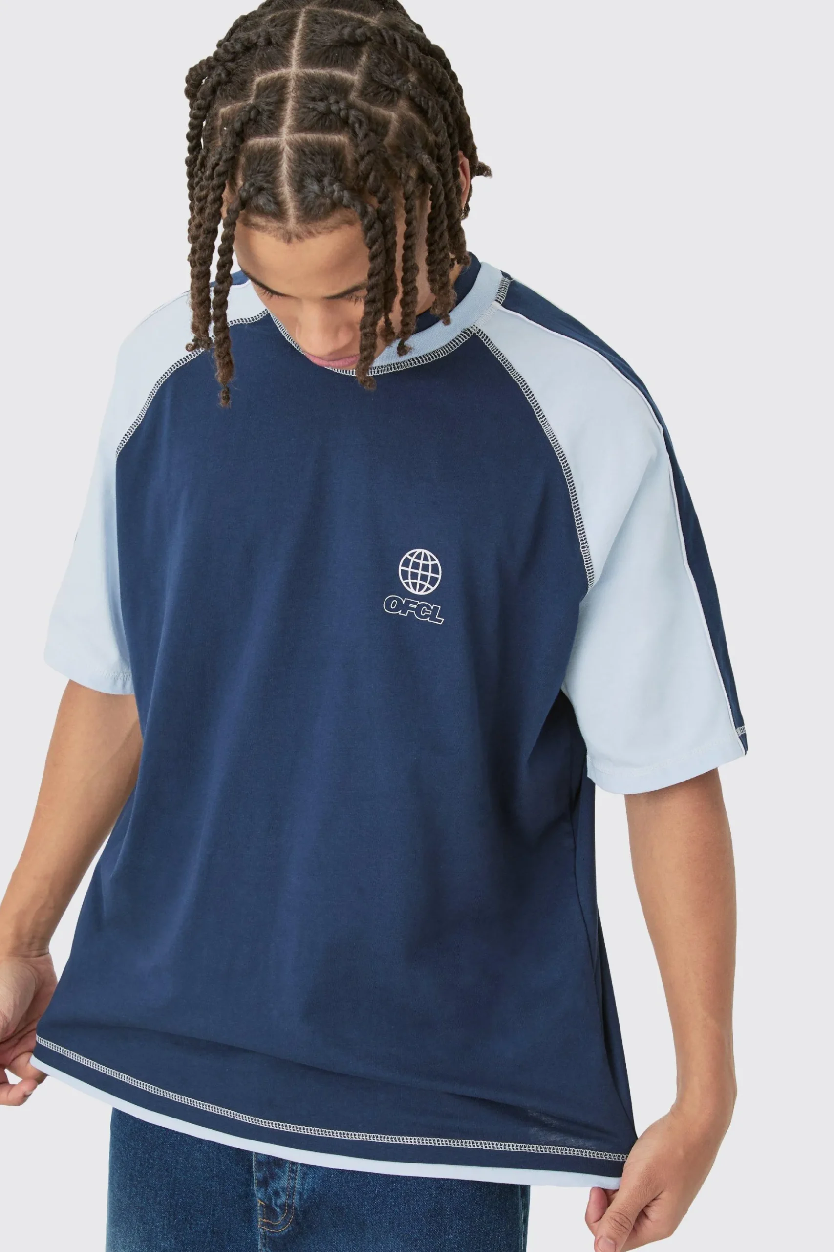 Oversized Carded Heavy Panelled OFCL T-shirt | BoohooMAN UK