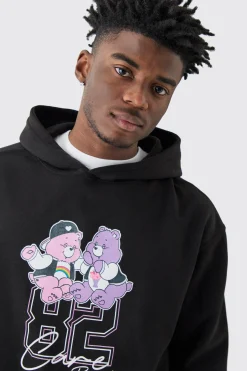 Oversized Care Bears Varsity License Hoodie | BoohooMAN UK