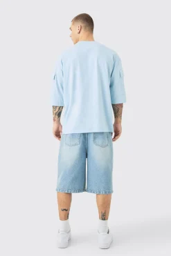 Oversized Cargo Pocket Half Sleeve T-shirt | BoohooMAN UK