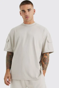 Oversized Cargo T-shirt Tracksuit | BoohooMAN UK