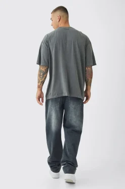 Oversized Castrol GTX Wash License Print T-Shirt | BoohooMAN UK