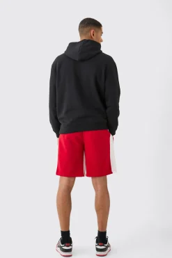 Oversized Chain Stitch Man Embroidered Hoodie | BoohooMAN UK