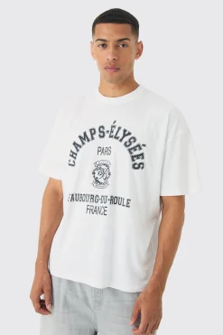 Oversized Champs-Elysees T-shirt | BoohooMAN UK