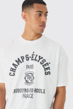 Oversized Champs-Elysees T-shirt | BoohooMAN UK