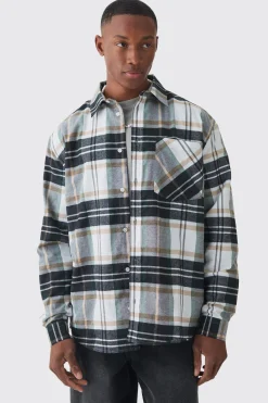 Oversized Check Shirt | BoohooMAN UK