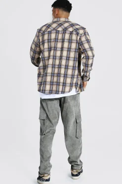 Oversized Check Shirt | BoohooMAN UK